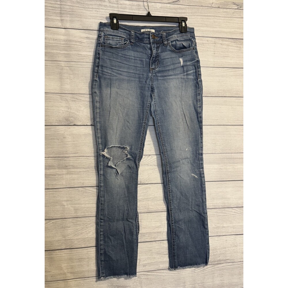 Sneak Peek SP Distressed Raw Hem Jeans – Women’s Size 27 - Picture 6 of 14